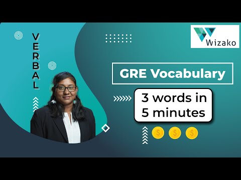 GRE Word List | Boost GRE Vocabulary | Money Matters | 3 GRE Words in 5 Minutes