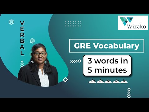 GRE Vocabulary | GRE Word List | 3 GRE Words in 5 Minutes | On Cloud 10